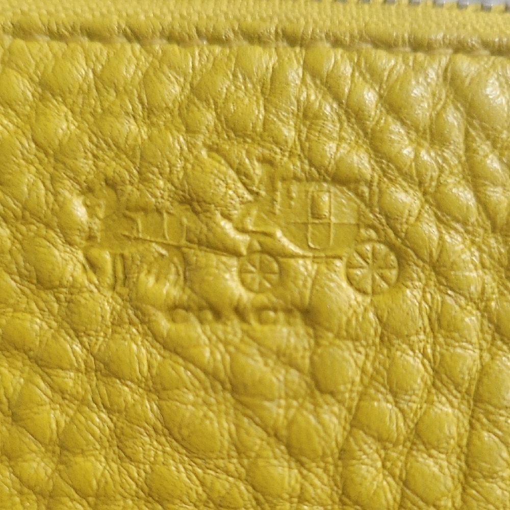 Yellow Leather Wristlet Wallet - Picture 11 of 11